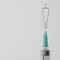 3D rendering Covid-19 vaccine syringe with Exclamation Mark symbol, Problem hazard risk warning Vaccination Campaign Herd immunity