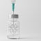 3D rendering Covid-19 vaccine syringe with Hashtag symbol in bottle, online Social network Vaccination Campaign for Herd immunity