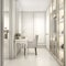 3d rendering cozy classic scandinavian child walk in closet