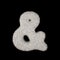 3D Rendering Creative Illustration White Furry Symbol Ampersand