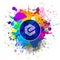 3D rendering cryptocurrency coin on colorful background, cryptocurrency concept 3D illustration