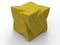 3D rendering - cube with sponge texture
