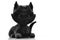 3d rendering of a cute child black panther sits on the ground is