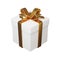 3D Rendering cute gift box for Merry Christmas isolated on the white background