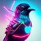 3d rendering of a cyborg in the form of a bird AI Generated