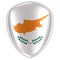 3d rendering of a Cyprus flag icon.