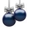 3D Rendering Dark Blue Christmas Ball