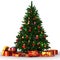 3d Rendering decorated Christmas tree