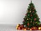 3d Rendering decorated Christmas tree