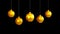 3D Rendering of Decorative Christmas Shining Balls on black background  Realistic 3d shapes.Asset for used to decorate additional