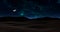 3d rendering. Desert landscape in the moonlight. Night sky in an open area