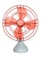 3D Rendering Desk Fan on White