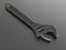 3D rendering - detailed adjustable wrench