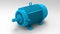 3D rendering - detailed blue electric motor