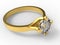 3D rendering - detailed diamond ring