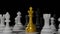 3D rendering different for competition gold king  versus slave chess