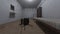 3D rendering of the dimly lit bedroom