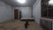 3D rendering of the dimly lit bedroom