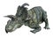 3D Rendering Dinosaur Albertaceratops on White