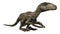 3D Rendering Dinosaur Deinonychus on White