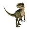 3D Rendering Dinosaur Monolophosaurus on White