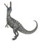 3D Rendering Dinosaur Suchomimus on White