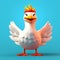 3d Rendering Of Dreamy And Cute Flaming Seagull For Youtube Videos