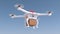 3d rendering Drone flying