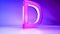 3d rendering effect english letters d