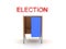 3D Rendering about election and voting