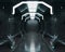 3D rendering elements of this image furnished ,Spaceship white interior ,tunnel,corridor,hallway