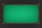 3d rendering of an empty billiard table in a top view showing its green felt cover.