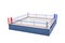 3d rendering of an empty boxing ring isolated in white background.