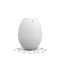 3d rendering of an empty cracked on top egg with a white shell and several pieces of it lying around.