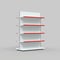 3D rendering empty shelf grey background