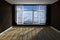 3d rendering of empty unfurnished livingroom with rustic wooden