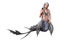 3D Rendering Fairy Tail Mermaid on White