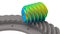 3D rendering - FEA spiral bevel gear assembly