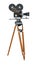 3D Rendering Filmmaker Movie Camera on White