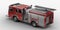 3d rendering of a fire truck