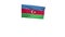 3D Rendering of the flag of Azerbaijan