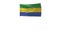 3D Rendering of the flag of Gabon