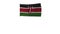 3D rendering of the flag of Kenya