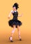 3D Rendering Flapper Dancing