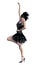 3D Rendering Flapper Dancing on White