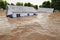 3d rendering. flooding houses