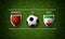 3D Rendering - Football Match schedule, Morocco vs Iran