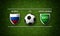 3D rendering - Football Match schedule, Russia vs Saudi Arabia