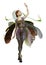 3D Rendering Forest Fairy on White