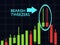 3d rendering of forex candlestick bearish tweezers pattern over